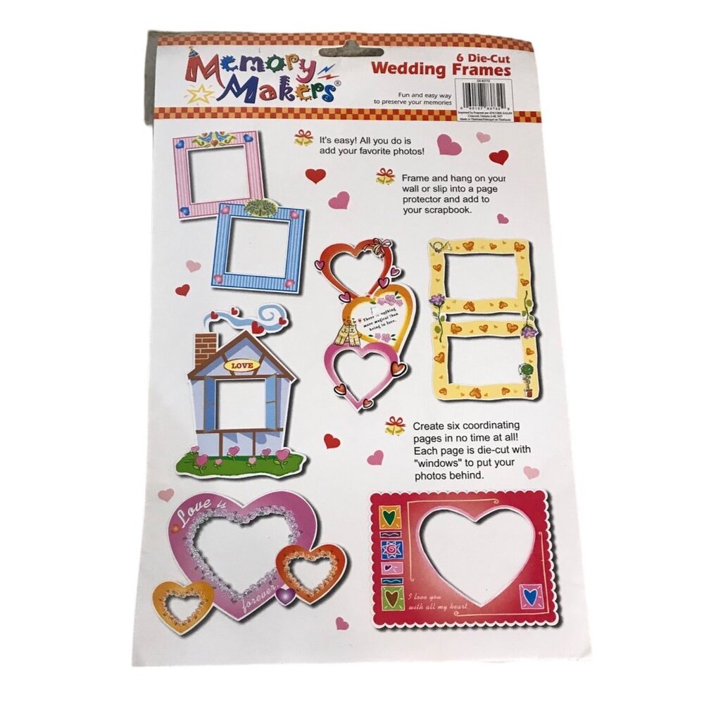 Wedding Scrapbooking Memory Makers Die Cut Frames 6-Pack Photo Albums New